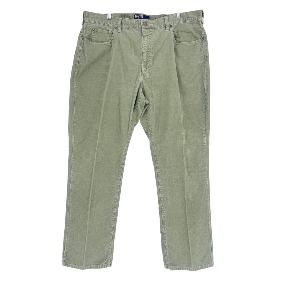 Polo Ralph‎ Lauren Corduroy Pants Mens 40x30 Sage Green Authentic Dungarees 90s